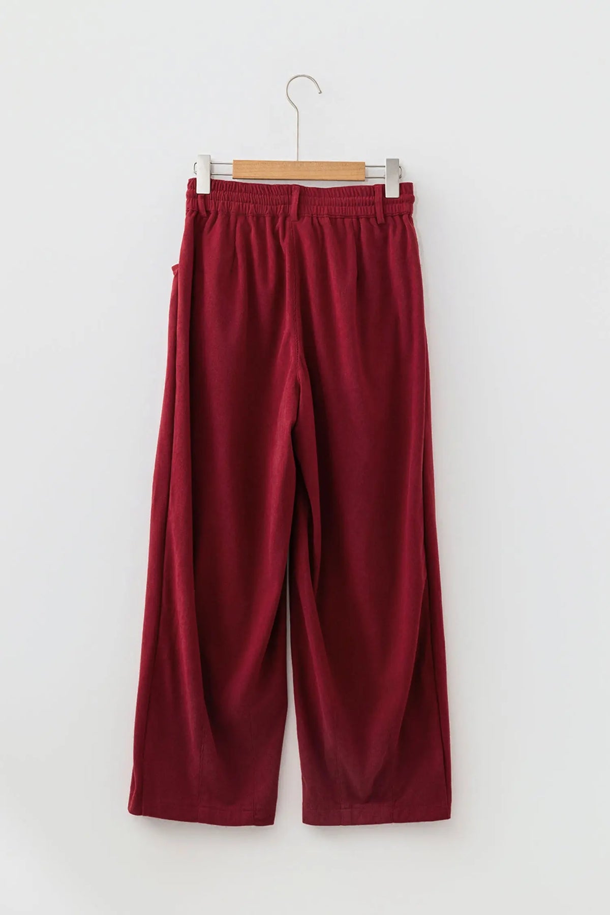 Chestnut Elastic Waist Drawstring Corduroy Casual Pants