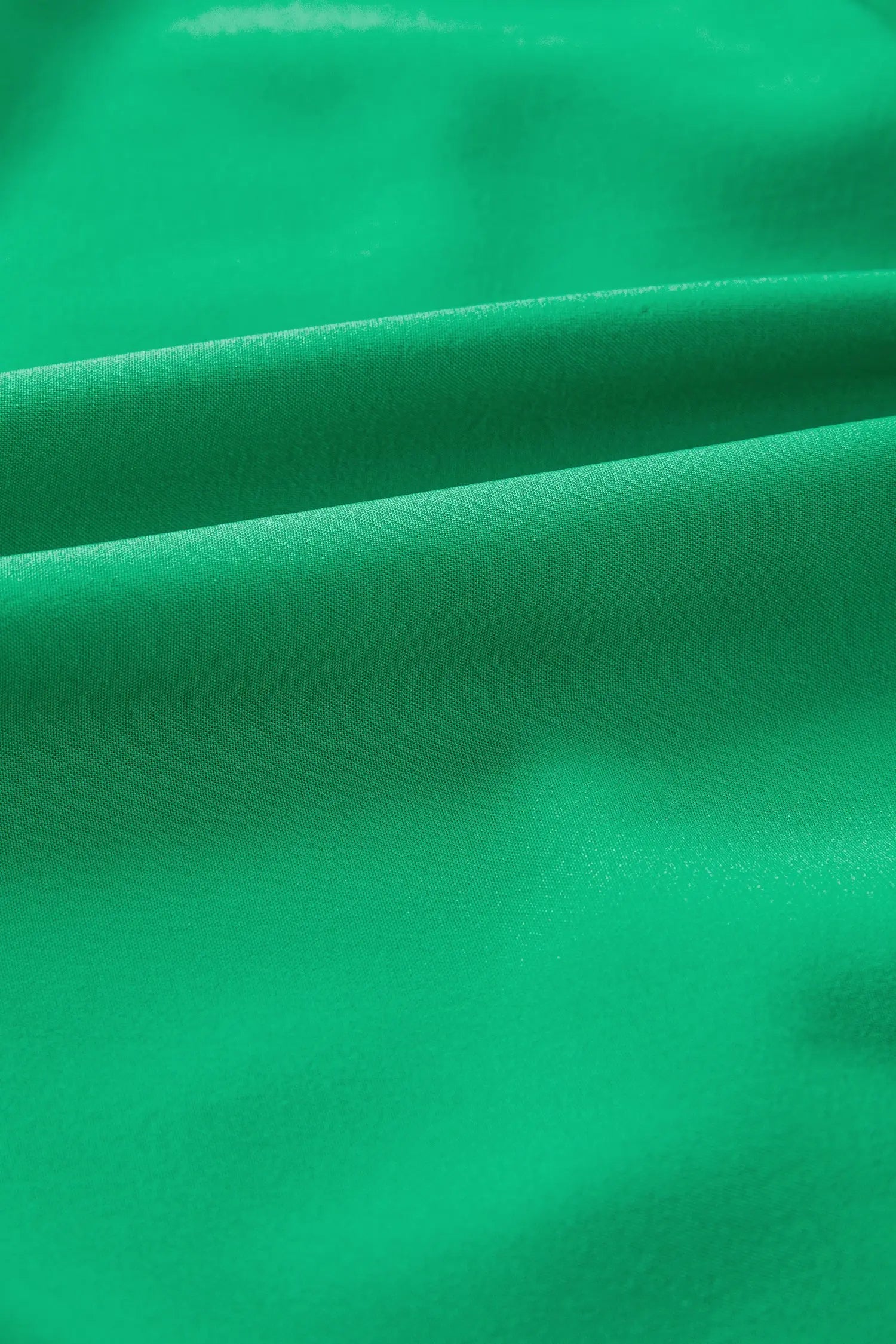 Bright Green Solid Color V Neck Short Puff Sleeve High Waist Tiered Maxi Dress - Casual Dresses