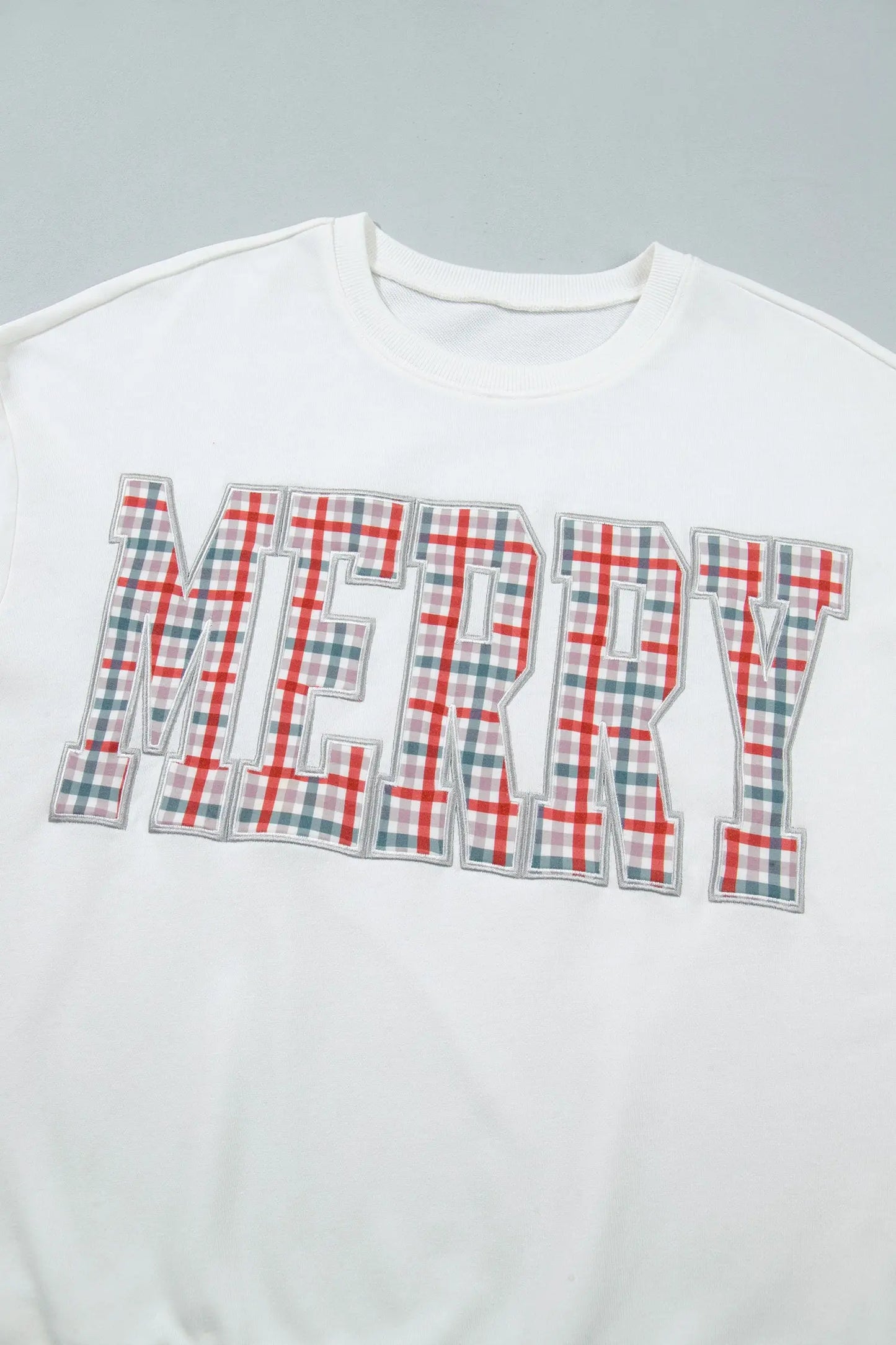 Multicolour Plaid MERRY Holiday Long Sleeve Top and Shorts Set