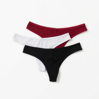 Pack of 3 stretch thong 95% cotton