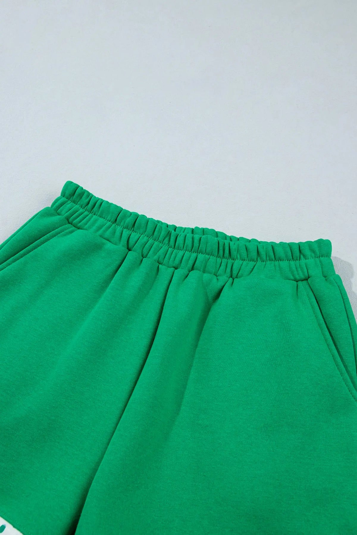 Polka Dot Trim Baggy Pullover 2pcs Short Set