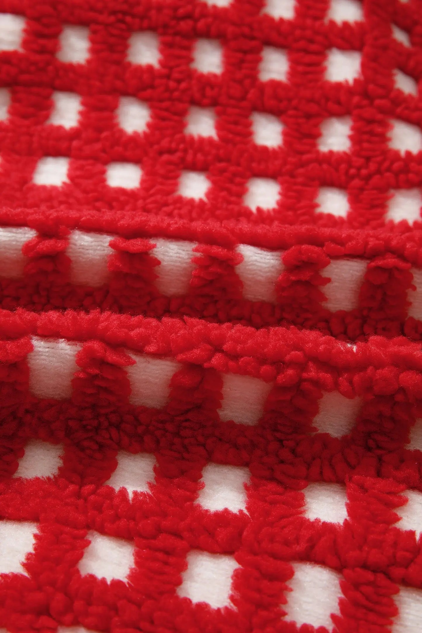 Fiery Red Plaid Zip-up Long Sleeve Jacket