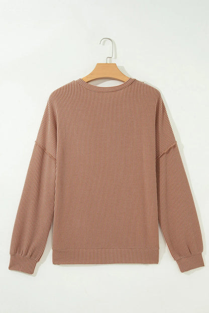 DUNE Leopard Print Colorblock Ribbed Knit Top