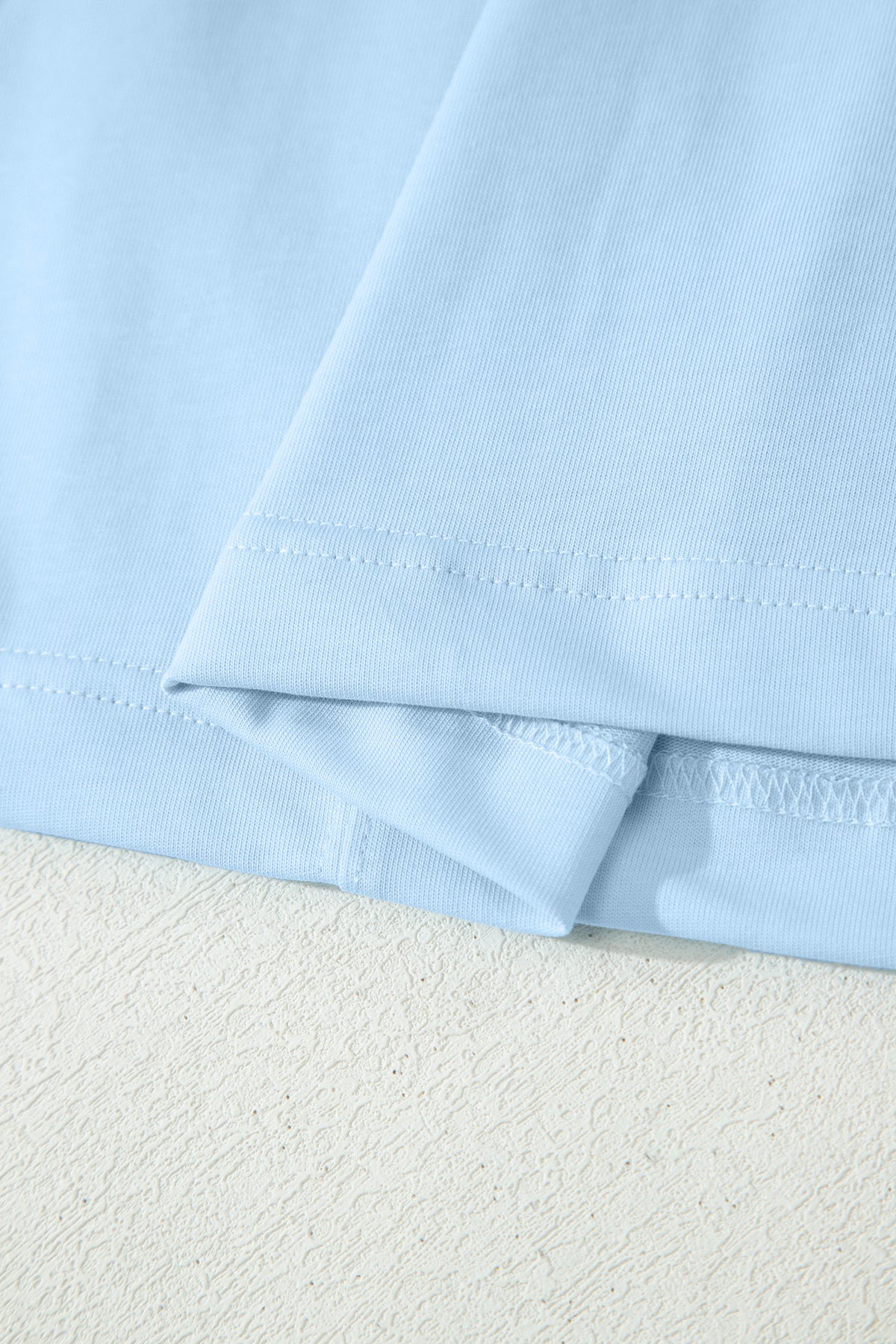 Cotton Stitched Detail Loose Tank Top 2pcs Short Set