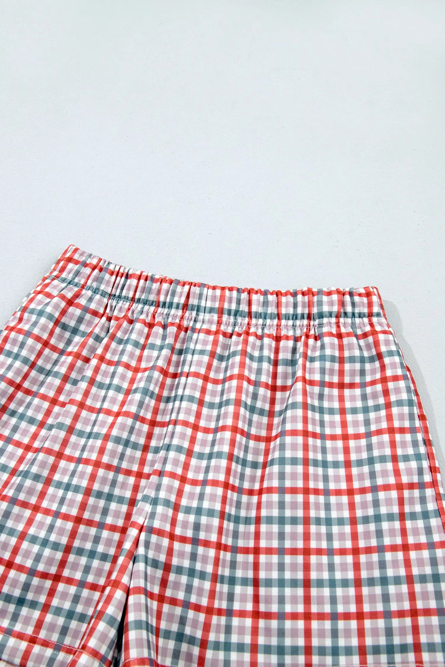 Multicolour Plaid MERRY Holiday Long Sleeve Top and Shorts Set