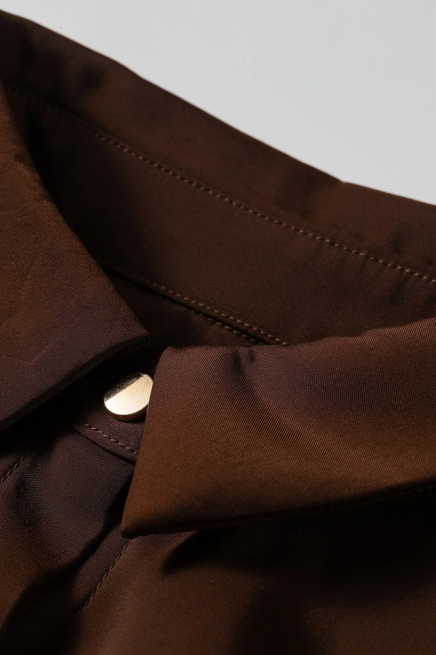 Coffee Multi Button Decoration Tab Long Sleeve Casual Shirt
