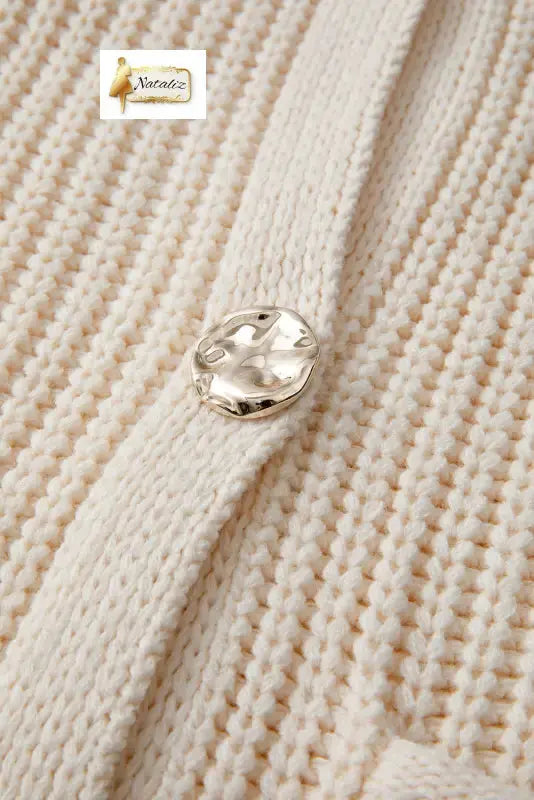 Fiery Red Solid Textured Knit Side Pockets Buttoned Sweater Vest Dear-Lover Dropshipping