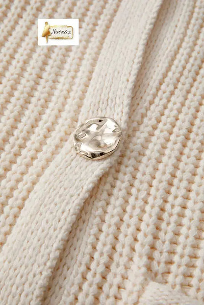 Fiery Red Solid Textured Knit Side Pockets Buttoned Sweater Vest Dear-Lover Dropshipping