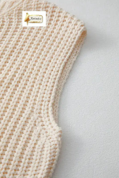 Fiery Red Solid Textured Knit Side Pockets Buttoned Sweater Vest Dear-Lover Dropshipping