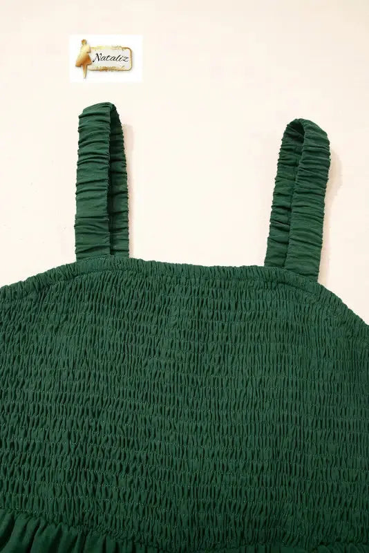 Ginger Smocked Sleeveless Wide Leg Jumpsuit with Pockets Dear-Lover Dropshipping