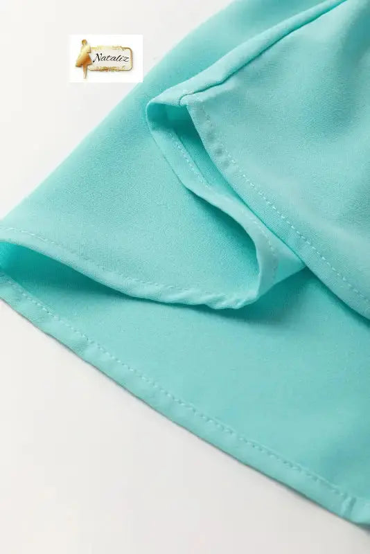 Green Lace Trim V Neck Short Sleeve Blouse Nataliz