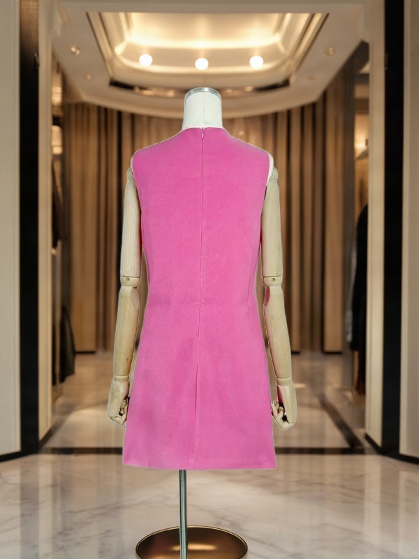 Sleeveless Floral Statement Mini Shift Dress mannequin view · nz-bg-v1