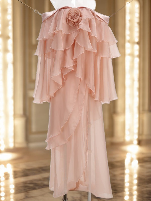 Off-Shoulder Ruffle Maxi Dress in Blush Pink mannequin view · nz-bg-v1