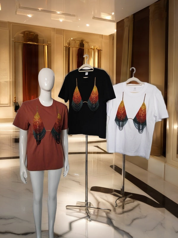 Beaded Bralette Print Short Sleeve Tee mannequin view · nz-bg-v1