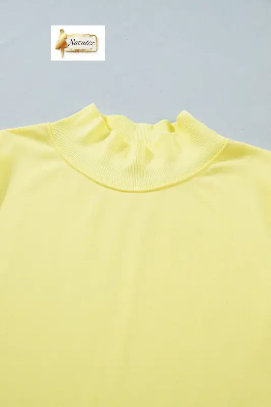 Pink Solid Color High Neck Cap Sleeve Loose Top Nataliz