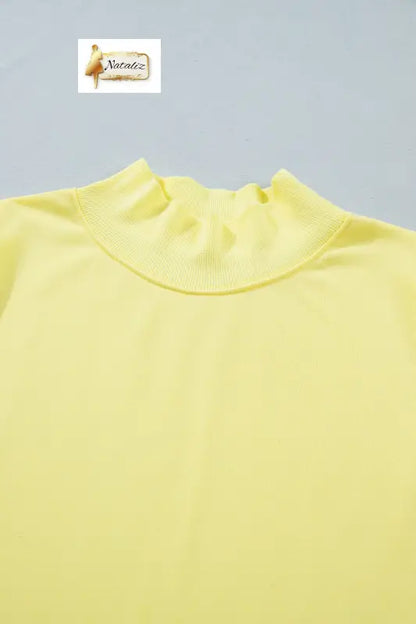 Pink Solid Color High Neck Cap Sleeve Loose Top Nataliz