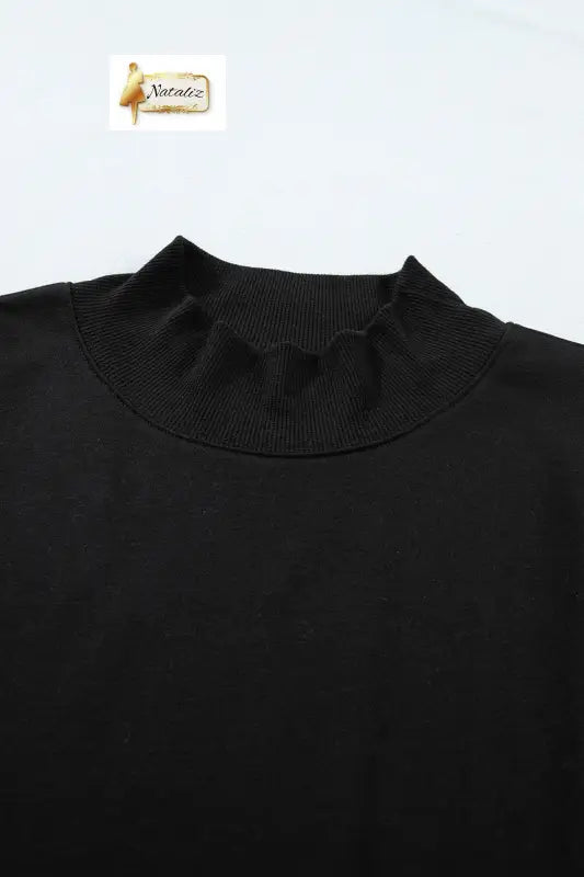 Pink Solid Color High Neck Cap Sleeve Loose Top Nataliz