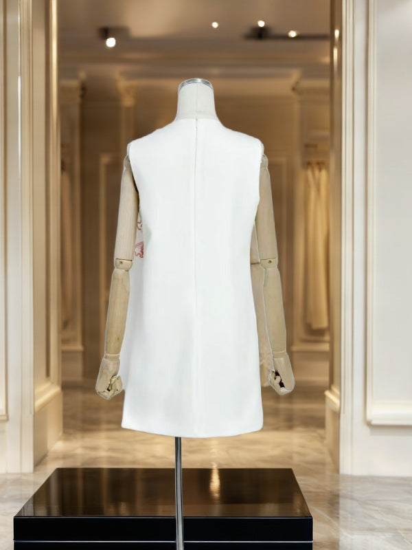 Sleeveless Floral Statement Mini Shift Dress mannequin view · nz-bg-v1