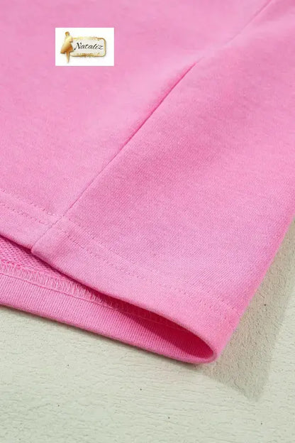 Sachet Pink Striped Frilled Collar Short Sleeve Blouse Nataliz