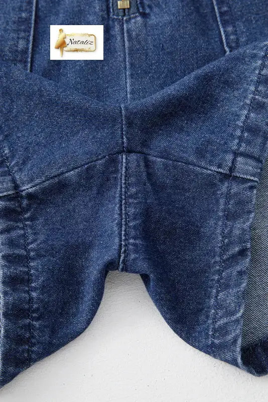 Sail Blue Denim Ruffled Zipped Front Belted Romper Dear-Lover Dropshipping