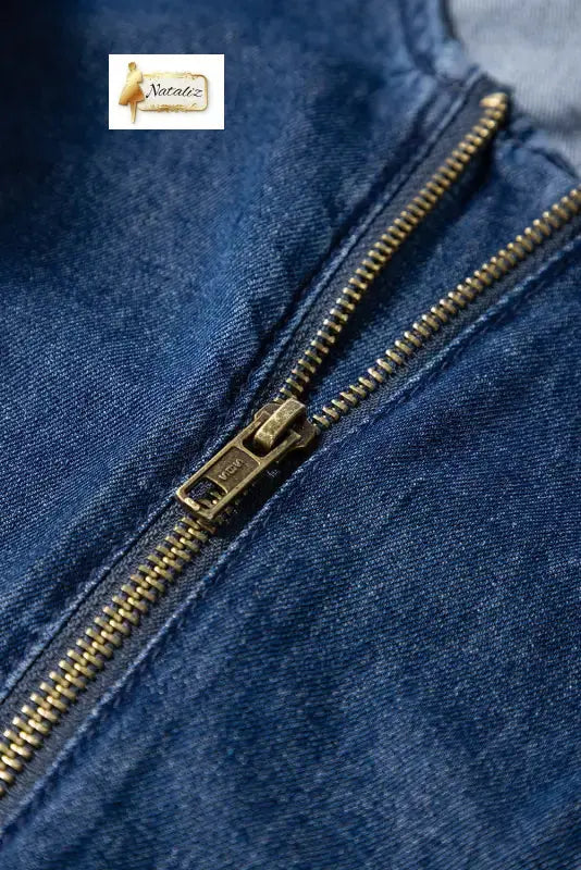 Sail Blue Denim Ruffled Zipped Front Belted Romper Dear-Lover Dropshipping