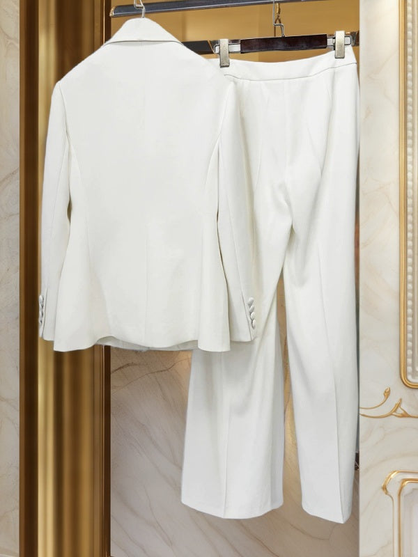 Crystal Embellished Blazer and Wide-Leg Trouser Set hanging view · nz-bg-v1